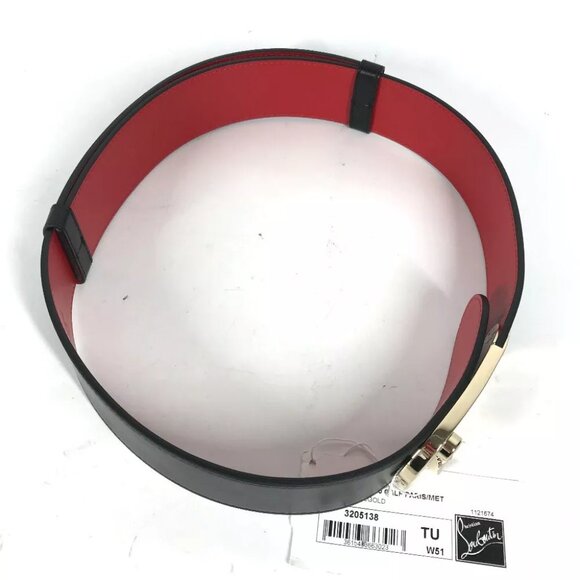 Christian Louboutin 3205138 W ELISA BELT Elisa Belt Leather Black/Red Unused main image 6